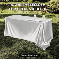 Nappe de fête Couverture de table 58x102 pouces Nappe rectangulaire de mariage Couverture de table Tissu lisse