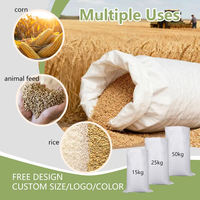Sac tissé en polypropylène pour sacs de riz en PP tissé 100 kg Céréales Maïs Sucre Aliments pour animaux Sable Engrais