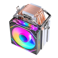 Ventilateur de refroidissement CPU QiuzAim 12e génération 1700 pour ordinateur, 2/4/6 caloducs, 90 mm, lumineux, 1150, refroidissement par air, 4 broches/PWM, silencieux, 1200