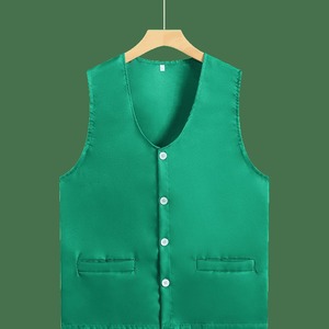 Child Vest Solid Color Polyester Woven School Uniforms For Primary And Secondary Students - Product Image 4