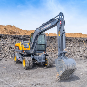 Excavatrice sur roues de 8 tonnes, 13,5 tonnes, 15 tonnes, pelle hydraulique mobile avec godet pour travaux de terrassement et de construction - Product Image 3