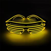 Lunettes de soleil portables à obturateur Neon-Glo Fashion, lumières néon à fil EL, 3 modes d'éclairage, lunettes LED pour fête costumée, rave party