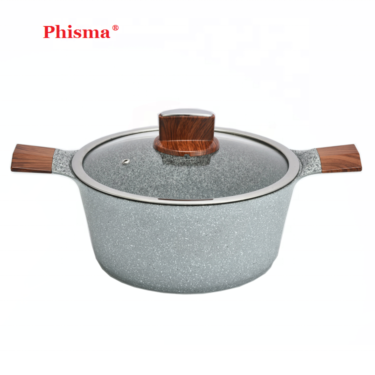 Premium High Quality PFOA Free Kitchen Induction Cooking Wok Soup Pots and Pans Aluminum Alloy Granite Non Stick Cookware Set · image 2