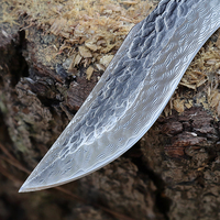 Couteau tactique de survie Damas, personnalisable OEM, lame en acier inoxydable, manche en bois G10, pour la chasse, EDC, couteau OEM disponible