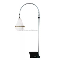 Lustre suspendu moderne en aluminium réglable, support incurvé sur pied pour cadre de fond de scène pour décoration d'événements de mariage
