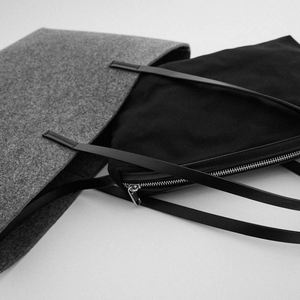 Sac cabas pour femme, design personnalisé, nouveau modèle hiver 2022, en feutre recyclé naturel, sac à main pour femme, sac tote - Product Image 5