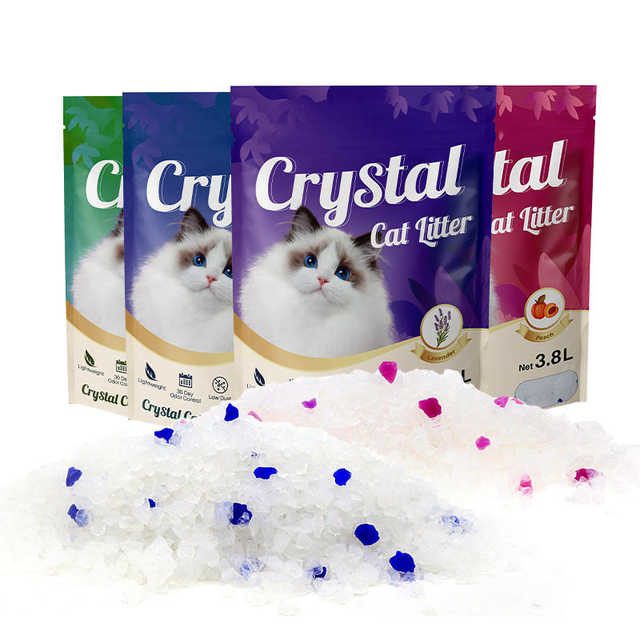 Top-Grade PH-Health-Care Monitoring Crystal Silicone Cat Litter Dust-Free Eco-Friendly Biodegradable for Pet Cats Daily Hygiene
