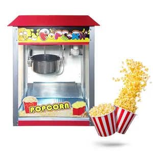 110V 220V China Wholesale Price Cinema Playground Big Electric Automatic Popcorn Maker 8Oz Industrial Commercial Popcorn Machine