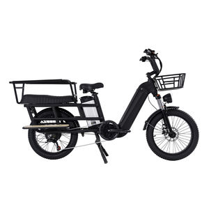Vélo cargo électrique pour enfants, siège arrière, cadre en aluminium, double batterie 48V, 40Ah, 3.0 W, 20x1000 pouces - Product Image 5