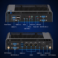 Mini PC Industri X86 dengan J6412 4-core, Tiga Layar, 4*COM RS232/485, Terminal Layanan Mandiri/Pengontrol Signage Digital