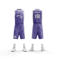Personnalisation complète, maillot de basket-ball imprimé par sublimation de haute qualité, short respirant, sans manches, double maille, unisexe, adulte, 100%