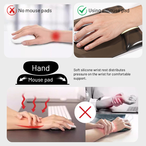 Tùy chỉnh Silicone chuột Pad gối hình PC tinh thể trong suốt Gel cổ tay Thiết kế bàn phím cổ tay phần còn lại chuột Pad cho văn phòng - Product Image 3