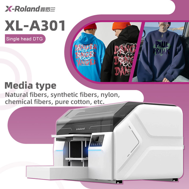 X Roland Impresora Textil Printing A4 Direct to Garment I3200 DX7 Single Head DTG Printer T-shirt Bag Printing Machine