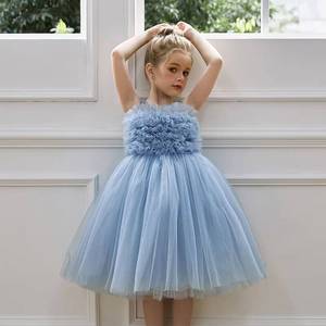 Robe de princesse en tulle pour filles, idéale pour la maternelle, les spectacles, les anniversaires, les demoiselles d'honneur, les mariages et les banquets – Costume élégant - Product Image 1