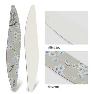 Lima de uñas de doble cara con forma de sauce, grano 180/240, para manicura, estilo de pintura tradicional china, color flor - Product Image 3