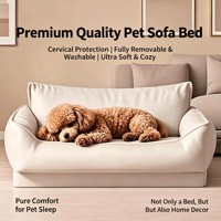 Cama de Lujo para Mascotas, Desmontable, Lavable, Plegable, de Algodón PP, Impermeable, Resistente a las Mordidas y a las Arrugas, Universal para Todas las Estaciones