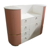 Comptoir de caisse moderne pour boutique de vêtements Guya CT-60, en panneaux MDF laqués, origine Zhejiang