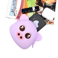 Sac à bandoulière mignon à motif de personnage de dessin animé, petit porte-monnaie en silicone pour enfants, pochette à monnaie pour enfants