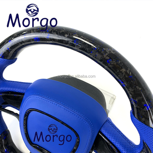 Volant de voitures en fibre de carbone forgé bleu personnalisé pour <span class=keywords><strong>Dodge</strong></span> Charger Challenger Hellcat SRT <span class=keywords><strong>RT</strong></span> 392 Durango Racing Style Design - Product Image 2