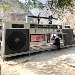 Fonografo di grandi dimensioni, FOOD Bus, bar creativo Mobile, strada commerciale all'aperto, flusso di traffico, CHECK-IN e carrozza ristorante - Product Image 3