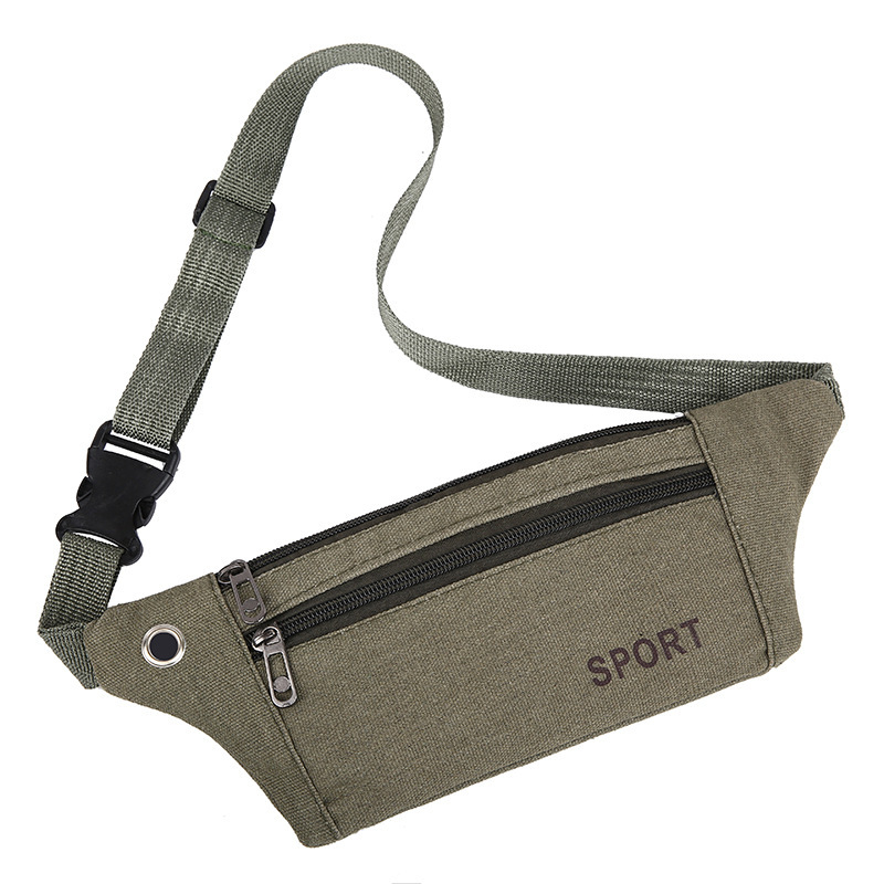 Sac toile pièce vert armée