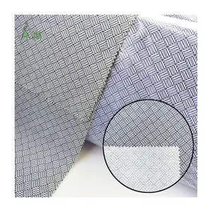 Wholesale Discount Textile Stripes Printed On White Woven 100% Cotton Poplin Fabric For Man's Shirts