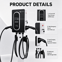 Nouveau chargeur intelligent pour VE 14 kW certifié CE, boîtier étanche IP65, installation en garage pour recharge quotidienne, prise en charge des commandes en gros