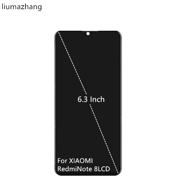 6.3" High Quality for Xiaomi Redmi Note 8 Note8 M1908C3JH LCD Mobile Phone Touch Display Digitizer Assembly Screen Replace