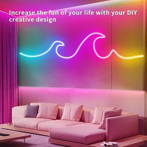 Lampu Tali Neon <span class=keywords><strong>LED</strong></span> RGBIC dengan Kontrol Remote/Aplikasi 24V IP65 Tahan Air Lampu <span class=keywords><strong>Strip</strong></span> <span class=keywords><strong>LED</strong></span> Neon Fleksibel untuk Kamar Tidur, Ruangan, dan Luar Ruangan - Product Image 4
