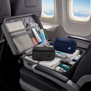 Borsa da toilette da uomo con ricamo pony 25x14x7,5 cm, custodia per cosmetici da viaggio - Product Image 2