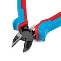FIXTEC CR-V Pince coupante diagonale à haut effet de levier 6 et 7 pouces, 30 % d'économie de travail, finition noire, coupe-fil professionnel
