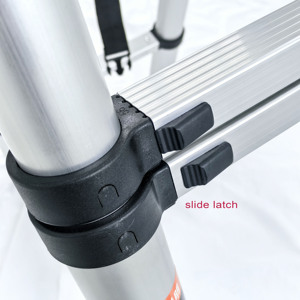 Échelle télescopique multifonctionnelle en aluminium de 4,1 m, style design moderne, <span class=keywords><strong>marches</strong></span> combinées pour usages variés - Product Image 4