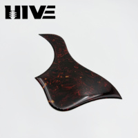 Plaque de protection auto-adhésive HIVE rétro motif écaille de tortue 41 pouces pour guitare acoustique, anti-rayures, décoration pour panneau de guitare folk