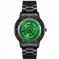 Montre à quartz pour hommes, cadran rotatif à 360 degrés, aiguilles lumineuses, résistance à l'eau de 10m, chronométrage précis
