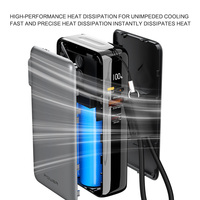 3-en-1 Portable étanche Ultra mince 10000mAh adaptateur de voyage chargeur de batterie externe AC USA/UK/Italie prise extérieure 65W Mobile