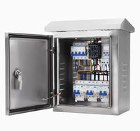 Boîtier de distribution métallique Ouyue certifié CE, IP65, avec fenêtre d'inspection, verrouillable, peint, résistant aux intempéries, étanche à la pluie