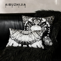 Housse de coussin décorative de luxe AIBUZHIJIA 50*50 cm, broderie, macramé, housse de coussin pour canapé, housse de coussin