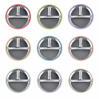 Lot de 7 pièces en silicone sans BPA pour bébé, comprenant assiette à succion, bol, tasse, bavoir, cuillère et fourchette en acier inoxydable 304, pour 0-12 mois
