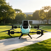 Новый спортивный гироплан Evtol VTOL: карбоновый корпус, батарейное питание, автопилот, высокая скорость, легкий вес, одноместный, персональный.