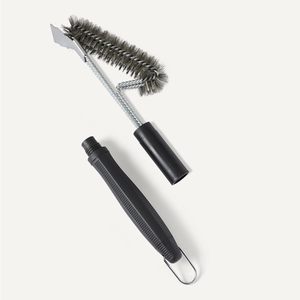 Brosse de nettoyage pour barbecue en acier inoxydable, sans poils, avec grattoir, accessoires pour grillades et fours - Product Image 4