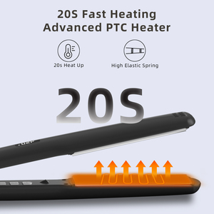 Plancha de pelo de hierro plana portátil profesional, placas de titanio, Control de temperatura de calentamiento rápido, eléctrica para uso en salón de viaje - Product Image 4