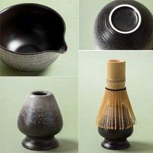 Classic Modern Eco-Friendly Chinese Manufacturer Japanese Ceramic Coffee <b>Tea</b> <b>Matcha</b> Bowl Kit Bamboo Chasen Whisk Factory - Product Image 4