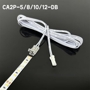 2Pin Solderless <b>LED</b> <b>Strip</b> Connector <b>12V</b> 24V Transparent PC COB SMD Dupont Adapter for 8mm 10mm Gapless Crystal Cable - Product Image 1