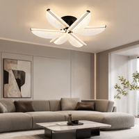 Plafonnier LED JACKSUN en acrylique cristallin, lampe de plafond en acrylique de haute qualité en forme de pétale pour chambre à coucher, salon, appartement