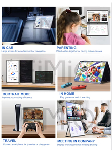 Moniteur portable 18,5 pouces FHD 1080P essentiel pour le <span class=keywords><strong>télétravail</strong></span>, <span class=keywords><strong>écran</strong></span> double pliable, améliore l'efficacité des réunions vidéo - Product Image 5