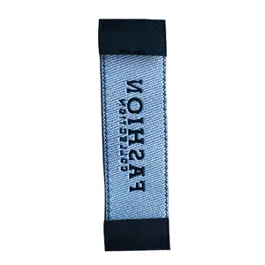 Etiqueta feito à mão do pescoço tecido para cuidados com a roupa etiqueta logotipo personalizado lavável etiquetas de roupa
