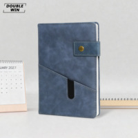 Carnet d'agenda en cuir PU avec impression de logo personnalisé, couverture rigide