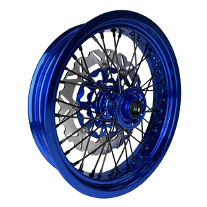 Jantes Supermoto bleues de haute qualité, moyeux forgés GLM, alliage d'aluminium 7116, roues pour <span class=keywords><strong>Fantic</strong></span> XE 125 - Product Image 3