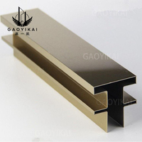 GYK Hotsalemetal Profilé en acier inoxydable en U, moderne, brossé, avec bandes de métal incrustées, pour finition décorative d'angle de carrelage, pour usage hôtelier
