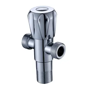 Sanitary Ware 2 Way Angle Valve One Inlet Two Outlet SS Toilet Angle Valve Flexible Water